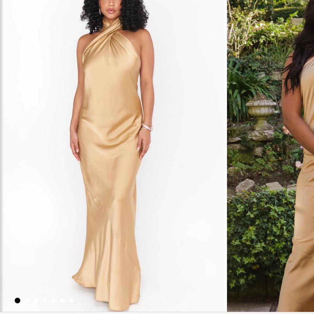 Show me your mumu gold gown